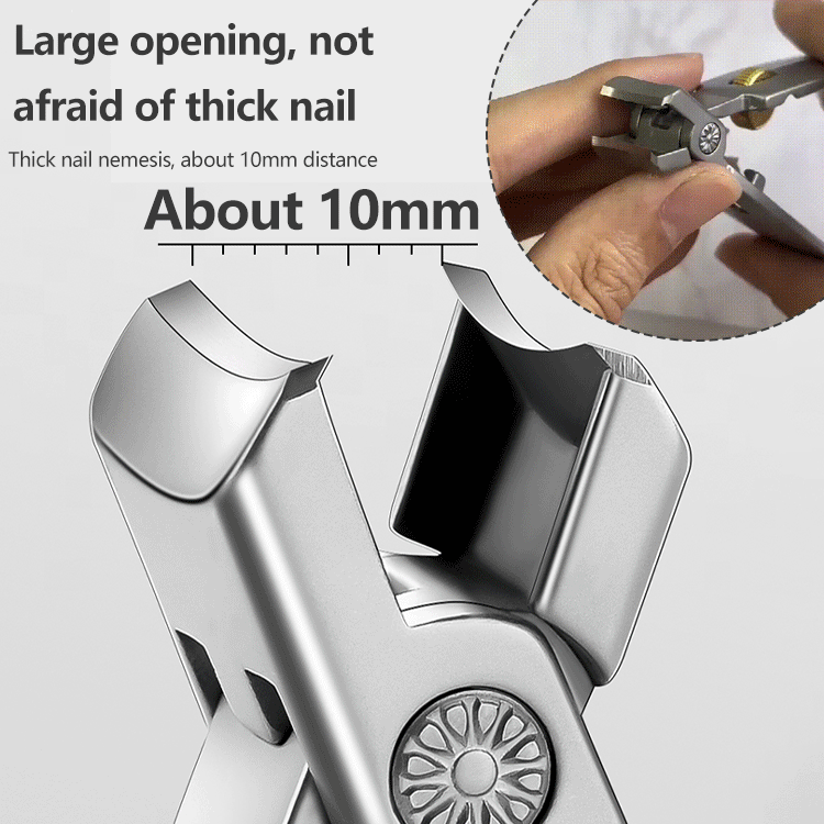Large opening anti-splash nail clippers