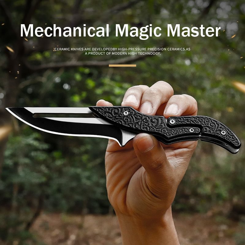 Mechanical Knife Magician Collection Knife Damascus VG10 Steel Knife