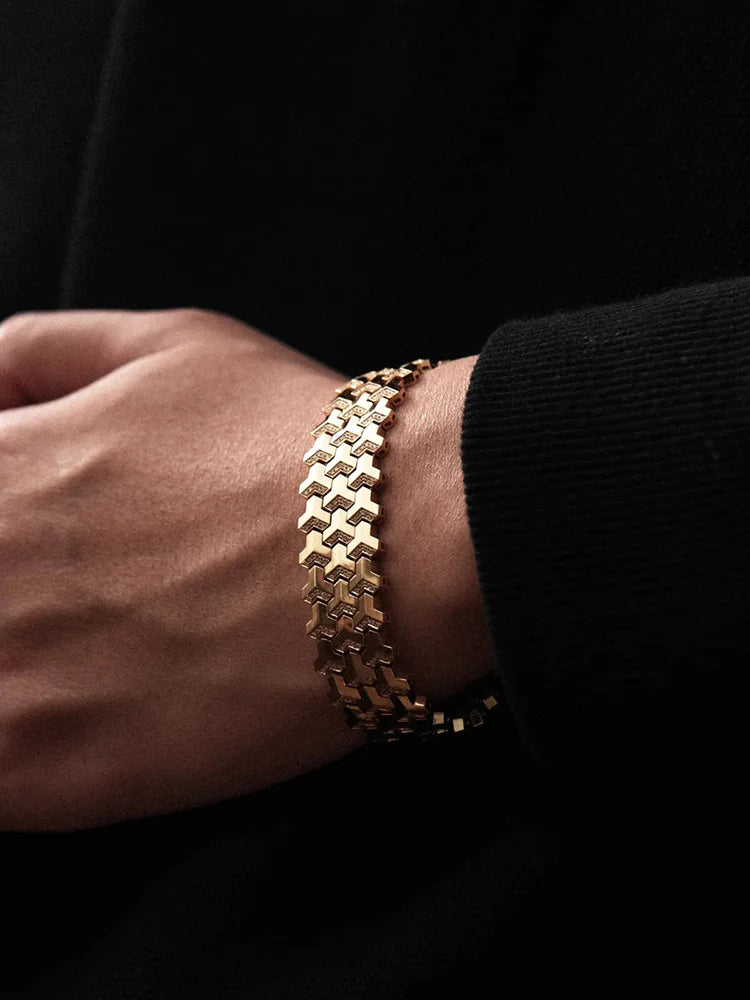 IDEAGEMER 18K Gold Luxury Diamond Jewelry Custom Bracelets
