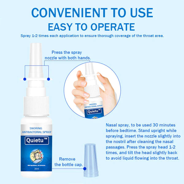 Quietu™ Snoring Antibacterial Nasal Spray