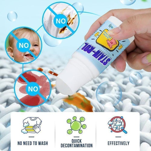 【🔥HOT SALE】Stain Remover Roller-ball Cleaner Removal Pens Portable Decontamination Pen Stain Remover Clothing Cleaning Tools