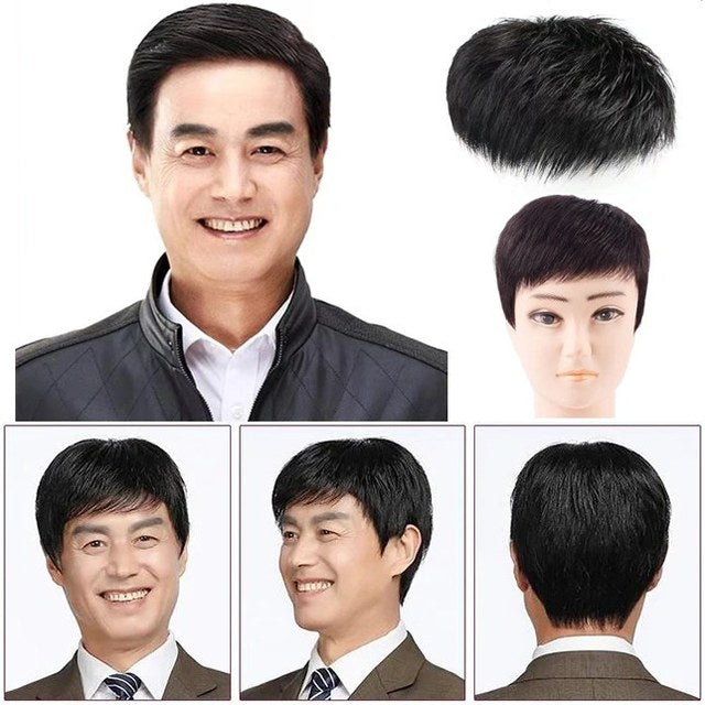 Men's wig replacement block Get younger in one second